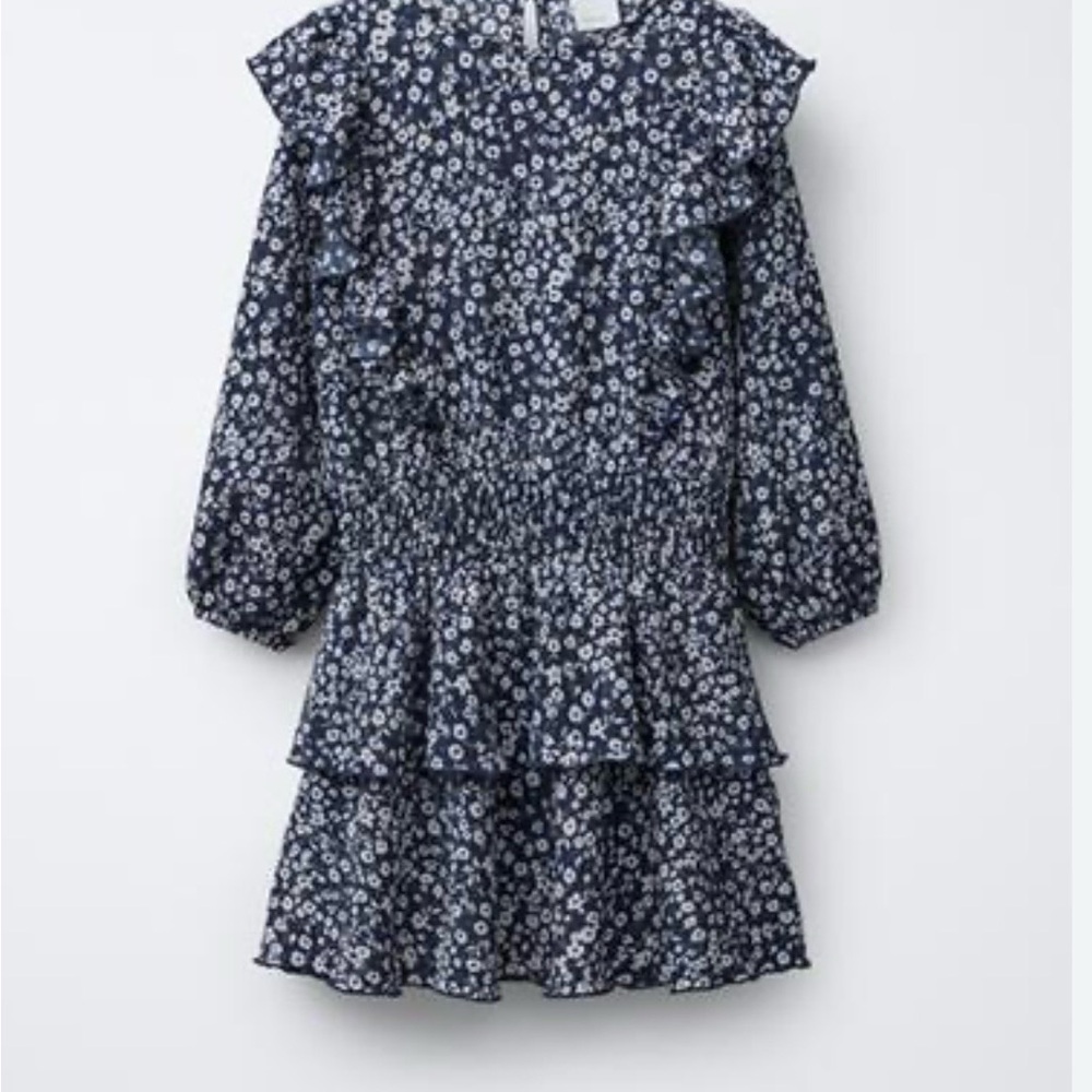 Zara Girl New Black Floral Tiered
Gauze Dress
NWOT size 6Y